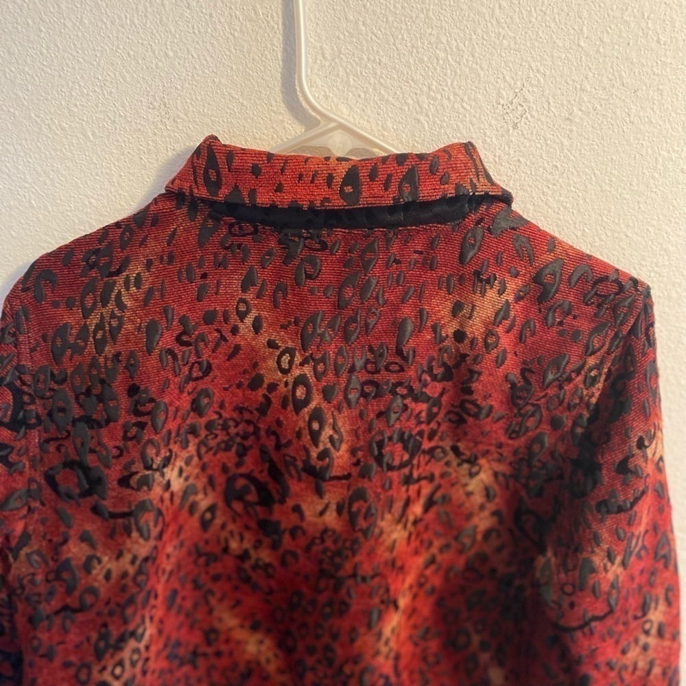 Christopher & Banks Black & Reddish / Rust Business Blazer Jacket. BEAUTIFUL! - Picture 5 of 15